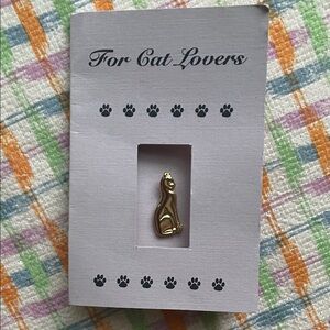 For Cat Lovers Gold Cat Pin - Decorative Cat Brooch